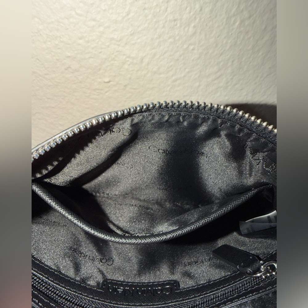 Calvin Klein Black Saffiano Shoulder Bag w/ Chain Strap - Picture 9 of 14